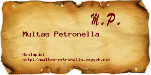 Multas Petronella névjegykártya
